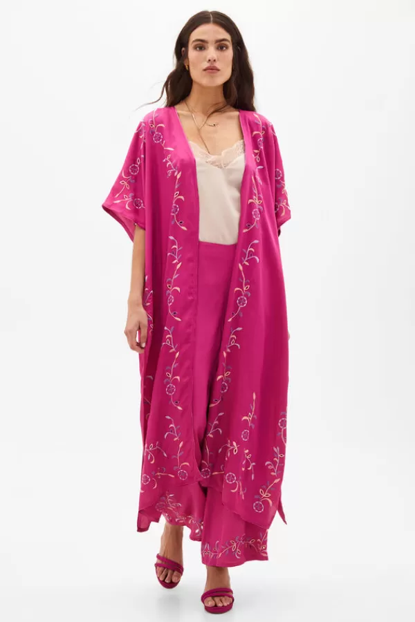 Hoss Intropia Adela. Kimono Largo Bordado*Femenino Kimonos Y Chaquetas