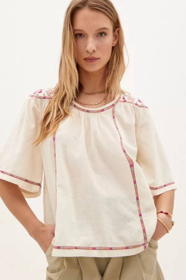 Hoss Intropia Iselda. Blusa De Algodon Bordada*Femenino Blusas Y Tops