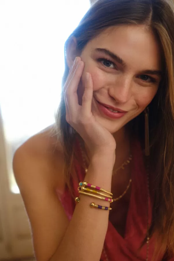 Hoss Intropia Jana Pulsera Rigida Banada En Oro*Femenino Complementos