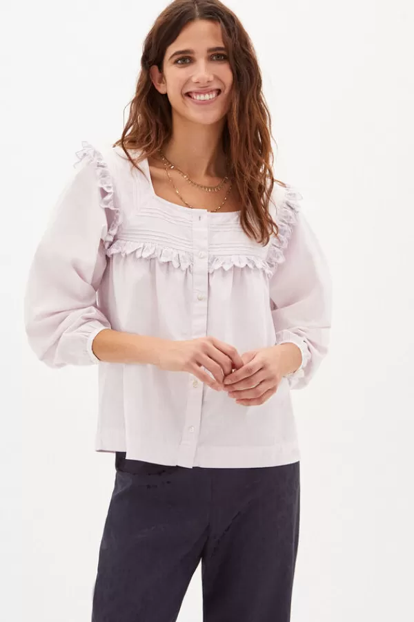 Hoss Intropia Martina Blusa Romantica De Algodon*Femenino Blusas Y Tops